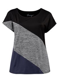 Große Größen Funktionsshirt in überschnittener Form Gr. 44/46 schwarz von sheego für Damen