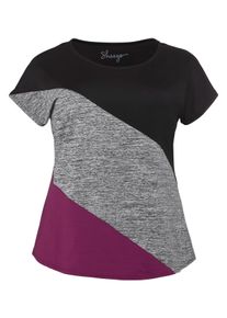 Große Größen Funktionsshirt in überschnittener Form Gr. 52/54 schwarz von sheego für Damen