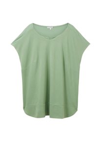 Tom Tailor Große Größen Shirt mit weitem Ausschnitt, aus Viskose Gr. 50 grün für Damen