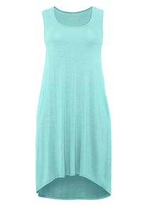 Große Größen Kleid mit Taschen, im Vokuhilaschnitt Gr. 44 blau von sheego für Damen