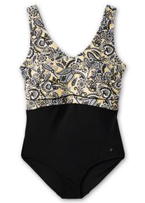 Große Größen Badeanzug mit tiefem Rücken und Shaping-Effekt Gr. 42E schwarz von sheego für Damen