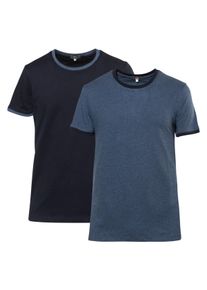 Living Crafts - Herren T-Shirt, 2er-Pack - Blau (100% Bio-Baumwolle), Nachhaltige Mode, Bio Bekleidung