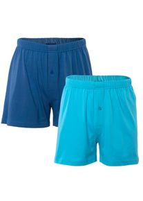 Living Crafts - Herren Boxer-Shorts, 2er-Pack - Blau (100% Bio-Baumwolle), Nachhaltige Mode, Bio Bekleidung