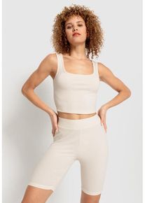 LSCN BY LASCANA Shorty beige Gr. 32/34 für Damen. Körpernah