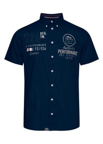 FQ1924 FQRontus Herren Kurzarmhemd Herrenhemd Hemd mit Kent Kragen aus 100% Baumwolle, Größe:XXL, Farbe:Navy Blazer (193923)