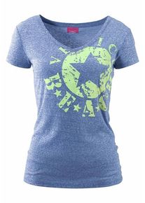 Venice Beach Strandshirt mehrfarbig Gr. 32/34 für Damen. Mit Logodruck. Figurumspielend. Nachhaltig.