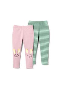 Tchibo 2 Kleinkinder-Leggings - Lila/Gestreift - Kinder - Gr.: 122/128