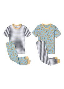 Tchibo 2 Kinder-Pyjamas - Blau/Gestreift - Kinder - Gr.: 86/92