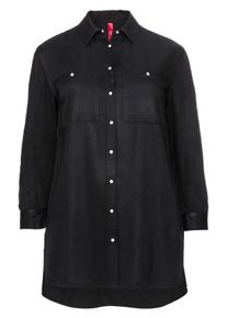 Große Größen Longbluse mit aufgesetzten Taschen Gr. 44 schwarz von sheego für Damen