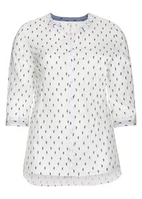 Große Größen Longbluse in Crinkle-Optik Gr. 40 weiß von sheego für Damen