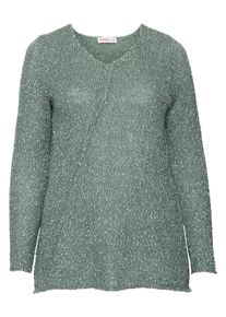 Große Größen Pullover aus Strukturgarn Gr. 56/58 grün von sheego für Damen