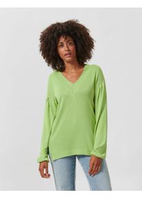 Madeleine Mode MADELEINE Oversized-Pullover mit V-Ausschnitt Damen kiwi / grün