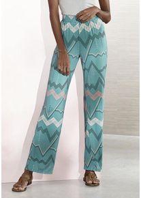 Lascana Pyjamahose mehrfarbig Gr. 32/34 für Damen. Mit Allover-Druck, Print. Bequem