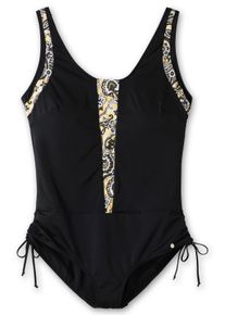 Große Größen Badeanzug mit Paisleymuster und Shaping-Effekt Gr. 40C schwarz von sheego für Damen