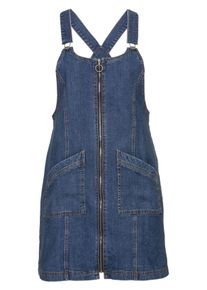 Große Größen Latzkleid aus Jeans Gr. 48 blau von sheego für Damen