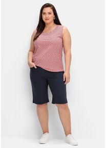 Große Größen Twill-Bermudas in 5-Pocket-Form, mit Gummizugbund Gr. 46 blau von sheego für Damen