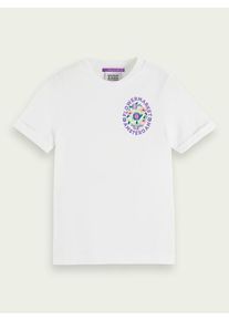 Scotch & Soda Scotch & Soda Slim Fit T-Shirt mit floraler Stickerei