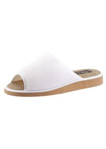 CLASSIC Damen Pantoffel, Gr. 41, weiß, Textil, Schuhe