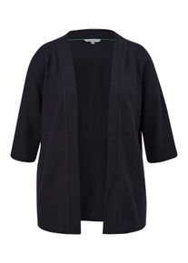 TRIANGLE Große Größen Cardigan mit 3/4-Arm, in Struktur-Qualität Gr. 54 blau für Damen