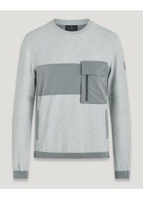Belstaff Spinnaker Sweatshirt für Herren Lightweight Fleece Old Silver 2XL