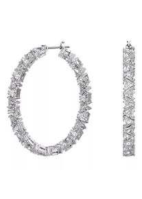 Swarovski Ohrringe - Ortyx hoop Triangle cut Rhodium plated - in weiß - Ohrringe für Damen