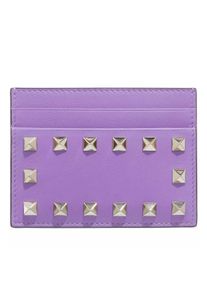 Valentino Garavani Portemonnaie - Card Holder Leather - in lila - Portemonnaie für Damen