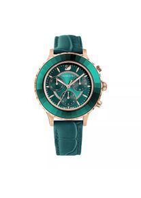 Swarovski Uhr - Octea Lux Sport Swiss Made Leather Strap - in grün - Uhr für Damen