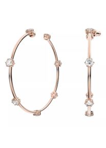 Swarovski Ohrringe - Constella hoop Round cut gold-tone plated - in weiß - Ohrringe für Damen