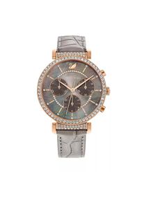 Swarovski Uhr - Passage Chrono Swiss Made Leather strap - in grau - Uhr für Damen