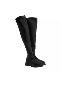 Ganni Boots & Stiefeletten - Retro Flatform Overknee Sockboot - in schwarz - Boots & Stiefeletten für Damen