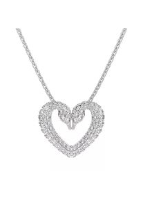 Swarovski Halskette - Una Necklace Heart Medium Rhodium plated - in weiß - Halskette für Damen