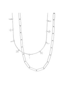 Leaf Halskette - Necklace Set Big Square, silver rhodium plate - in gold - Halskette für Damen
