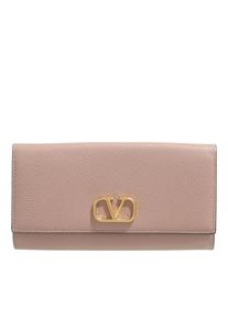 Valentino Garavani Portemonnaie - Wallet V-Logo Signature Calf Leather - in rosa - Portemonnaie für Damen