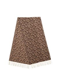 Ganni Tücher & Schals - Wool Mix Fringed Scarf Jacquard - in hellbraun - Tücher & Schals für Damen
