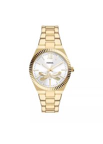Fossil Uhr - Scarlette Three-Hand Stainless Steel Watch - in gold - Uhr für Damen