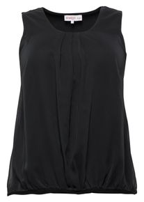 Große Größen Blusentop in Double-Layer-Optik Gr. 52 schwarz von sheego für Damen