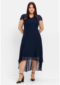 Große Größen Abendkleid mit Flügelärmeln Gr. 42 blau von sheego für Damen