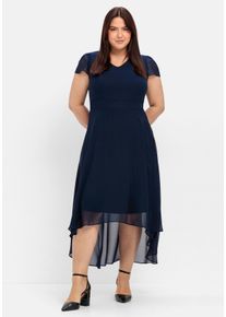Große Größen Abendkleid mit Flügelärmeln Gr. 52 blau von sheego für Damen