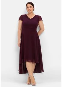 Große Größen Abendkleid mit Flügelärmeln Gr. 58 rot von sheego für Damen