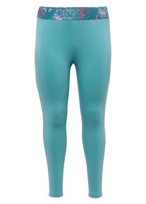 sheego by Joe Browns Große Größen Leggings mit Kontrastdetails und Schlupfbund Gr. 54 grün geblümt von sheego für Damen