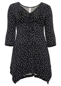 Große Größen Longshirt mit Punkten Gr. 48/50 schwarz gepunktet von sheego für Damen