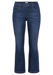 Große Größen Stretch-Jeans mit ausgestellter Saumweite Gr. 52 blau von sheego für Damen