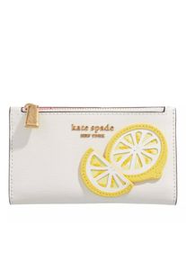Kate Spade New York Portemonnaie - Lemon Drop Lemon Appliqued Saffiano Leather Small - in weiß - Portemonnaie für Damen