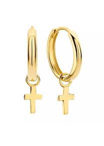 Isabel Bernard Ohrringe - Monceau Solange 14 karat hoop earrings with cross - in gold - Ohrringe für Damen