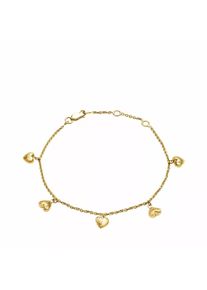 Rachel Jackson London Armband - Untamed Deco Hearts Gold Bracelet - in gold - Armband für Damen