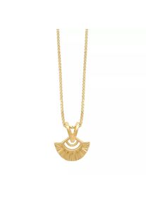 Rachel Jackson London Halskette - Mini Deco Fan Gold Necklace - in gold - Halskette für Damen