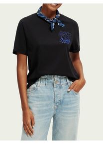 Scotch & Soda Scotch & Soda T-Shirt im Regular Fit aus Bio-Baumwolle mit Rollärmeln