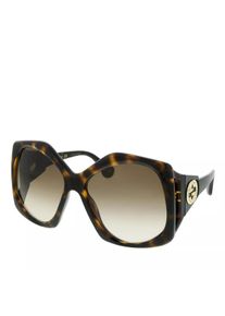 Gucci Sonnenbrille - GG0875S-002 62 Sunglass WOMAN INJECTION - in goldbraun - Sonnenbrille für Damen