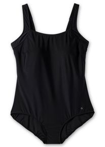 Große Größen Badeanzug mit raffiniertem Rückenausschnitt Gr. 58C schwarz von sheego für Damen