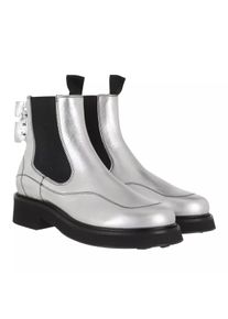 Off-White Boots & Stiefeletten - Laminate Chelsea Boot - in silber - Boots & Stiefeletten für Damen